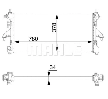 Radiator, engine cooling (CR 1069 000S)