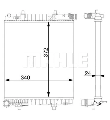 Radiator, engine cooling (CR 1592 000S)