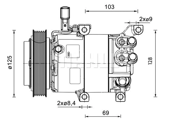 Compressor, air conditioning (ACP 1458 000P)