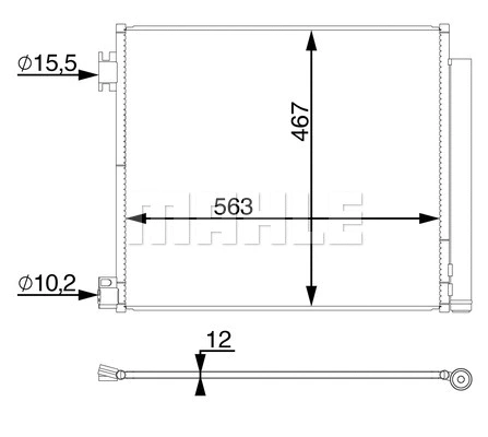 Condenser, air conditioning (AC 78 000S)