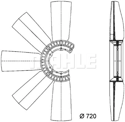 Fan Wheel, engine cooling (CFW 12 000P)
