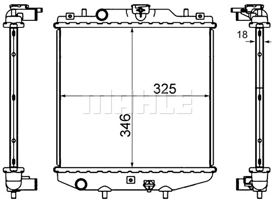 Radiator, engine cooling (CR 744 000S)