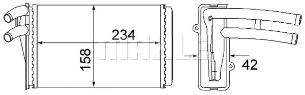 Heat Exchanger, interior heating (AH 54 000S)