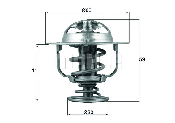 Thermostat, coolant (TX 177 82D)
