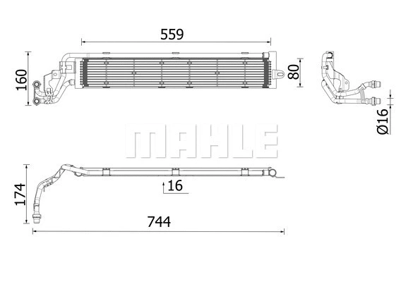 Radiator, engine cooling (CR 2697 000P)