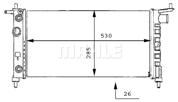 Radiator, engine cooling (CR 269 000P)