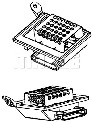 Resistor, interior blower