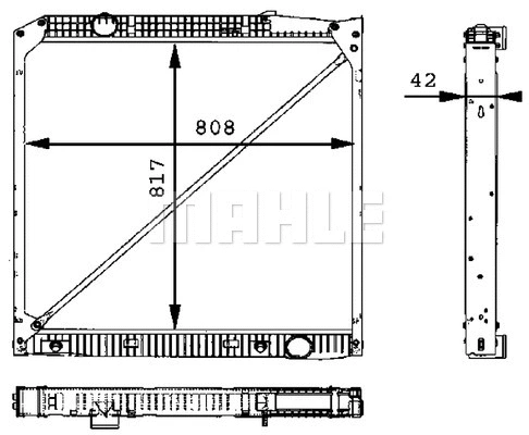 Radiator, engine cooling (CR 668 000P)