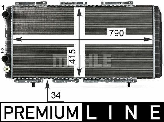 Radiator, engine cooling (CR 33 000P)