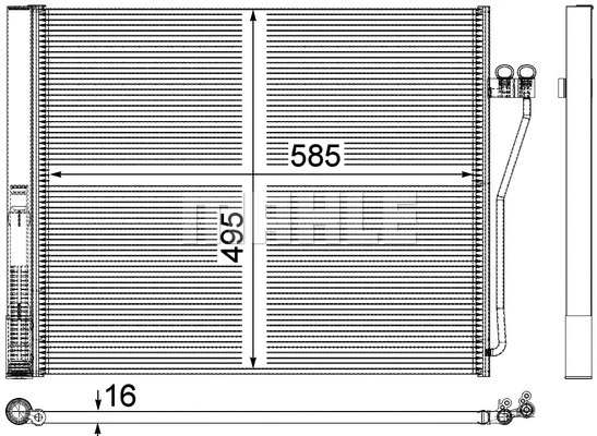 Condenser, air conditioning (AC 568 000P)