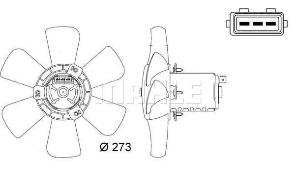 Fan, engine cooling (CFF 7 000S)