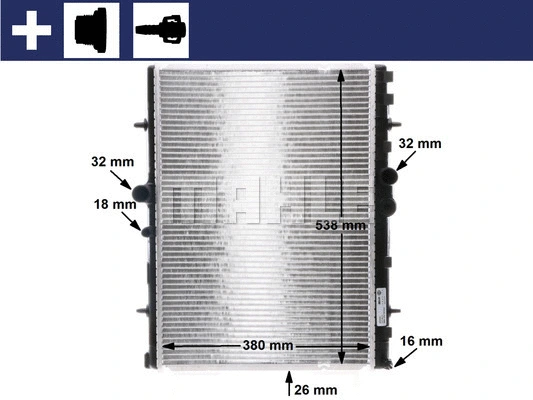 Radiator, engine cooling (CR 31 000S)