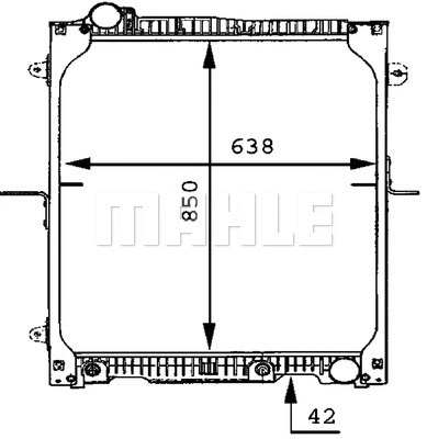 Radiator, engine cooling (CR 665 000P)