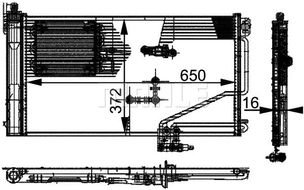 Condenser, air conditioning (AC 346 000P)