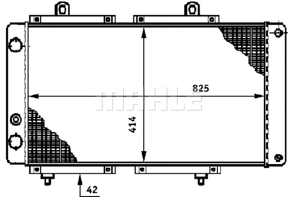 Radiator, engine cooling (CR 618 000S)