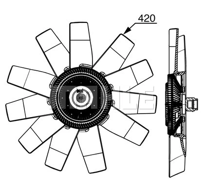 Fan, engine cooling (CFF 530 000P)
