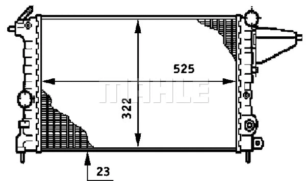 Radiator, engine cooling (CR 600 000S)