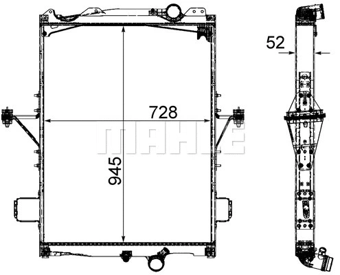 Radiator, engine cooling (CR 2096 000P)