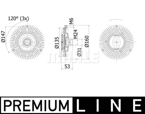 Clutch, radiator fan (CFC 48 001P)