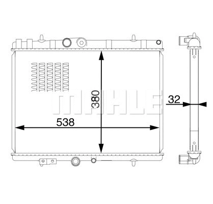 Radiator, engine cooling (CR 1600 000S)