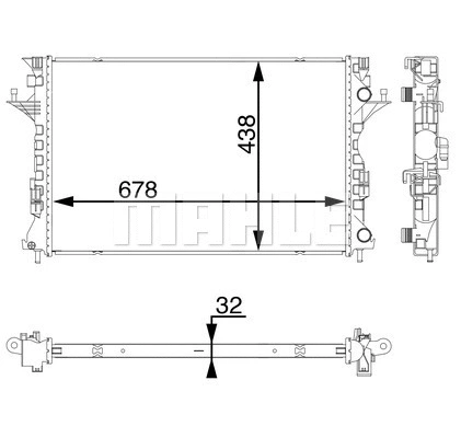 Radiator, engine cooling (CR 1061 000S)