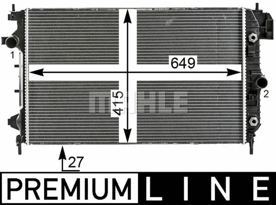 Radiator, engine cooling (CR 27 000P)