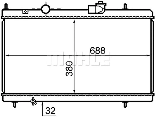 Radiator, engine cooling (CR 800 000S)