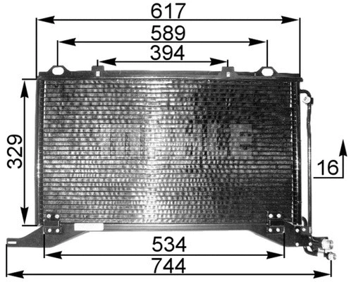 Condenser, air conditioning (AC 208 000P)