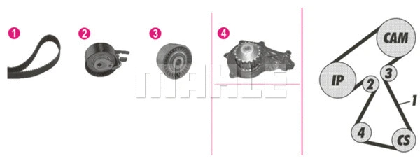 Water Pump & Timing Belt Kit (CPK 95 000P)