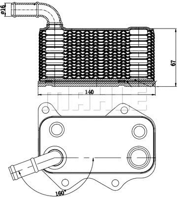 Oil Cooler, engine oil (CLC 174 000S)