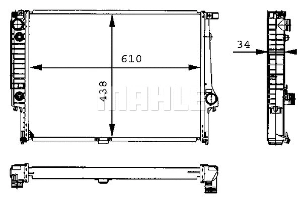 Radiator, engine cooling (CR 326 001S)