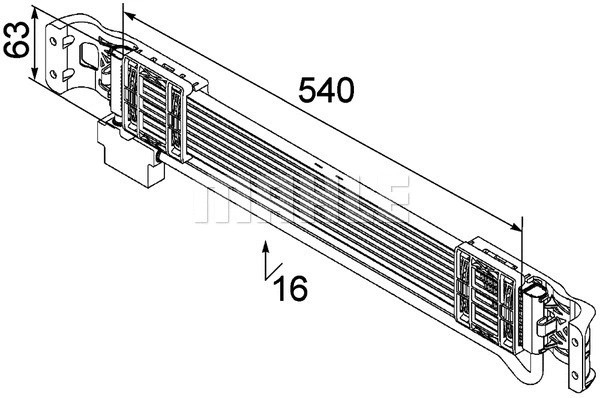 Oil Cooler, engine oil (CLC 69 000P)