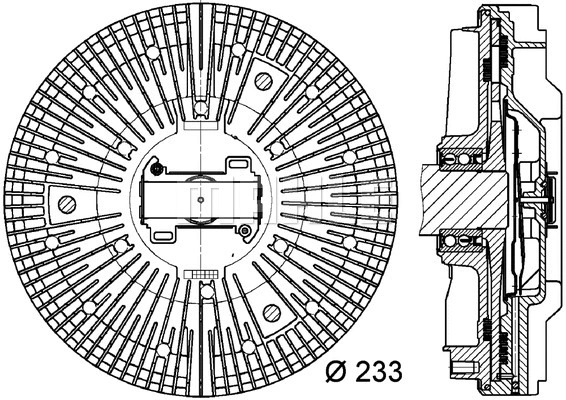 Clutch, radiator fan