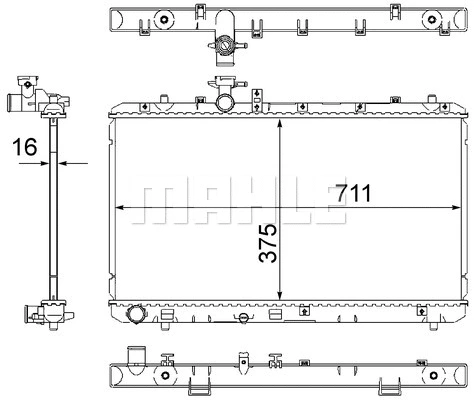 Radiator, engine cooling (CR 1314 000S)