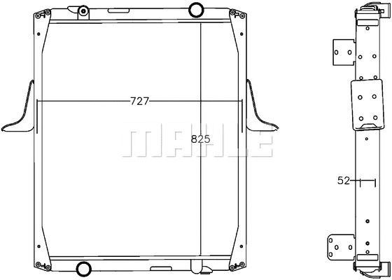 Radiator, engine cooling (CR 1221 000P)