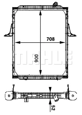 Radiator, engine cooling (CR 717 000P)