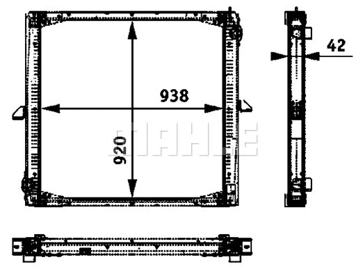 Radiator, engine cooling (CR 733 000P)