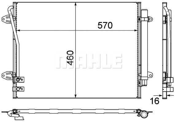 Condenser, air conditioning (AC 734 000P)
