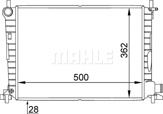Radiator, engine cooling (CR 381 000P)