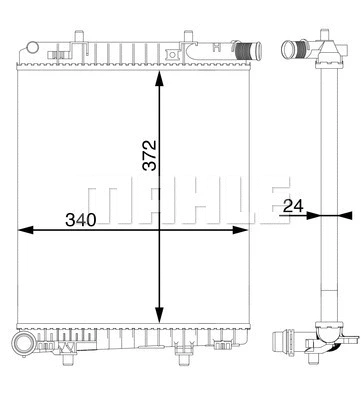 Radiator, engine cooling (CR 1590 000S)