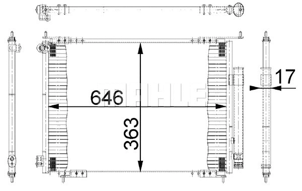 Condenser, air conditioning (AC 678 000S)