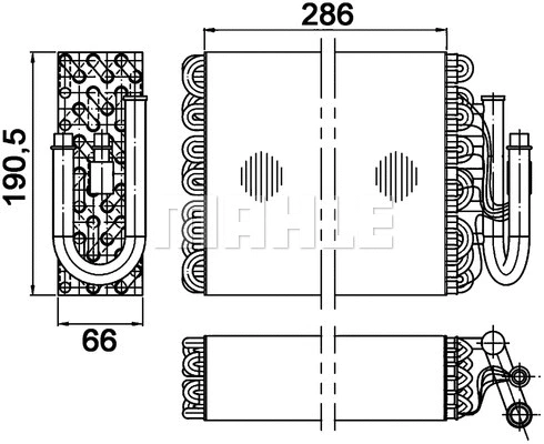 Evaporator, air conditioning (AE 35 000P)