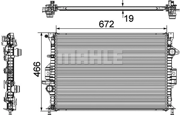 Radiator, engine cooling