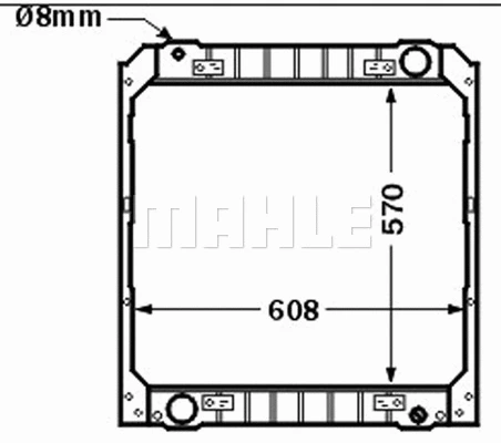 Radiator, engine cooling (CR 502 000P)