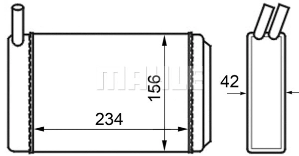 Heat Exchanger, interior heating (AH 39 000S)