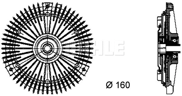 Clutch, radiator fan