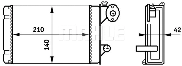 Heat Exchanger, interior heating (AH 158 000S)