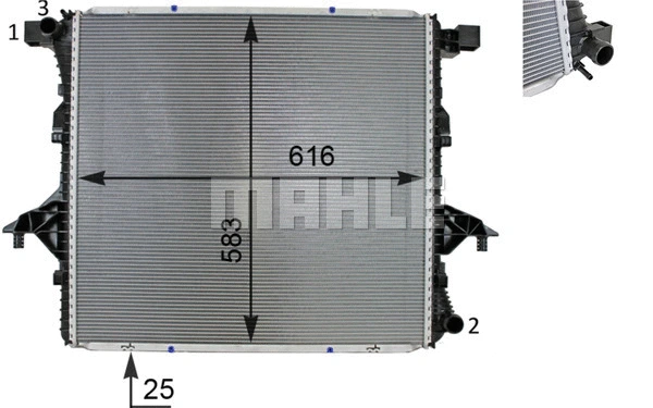 Radiator, engine cooling (CR 81 000S)