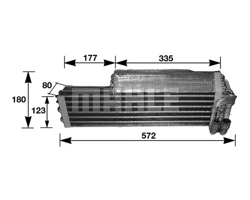Evaporator, air conditioning (AE 37 000S)
