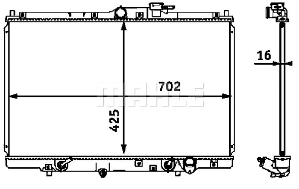 Radiator, engine cooling